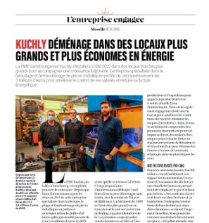 Parution dans Le Journal des Entreprises Édition Lorraine - n°412 FÉVRIER 2022